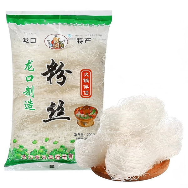 Maidetinghao 7.05oz Longkou Vermicelli Rice Noodles,Authentic Asian Made From Mung Bean Noodles,,Quick Cook