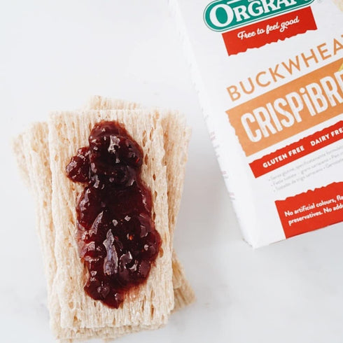 Orgran Pack 6 Gluten Free Toasted Buckwheat Crispibread | Organic Buckwheat Crispbread Vegan friendly made with purity
