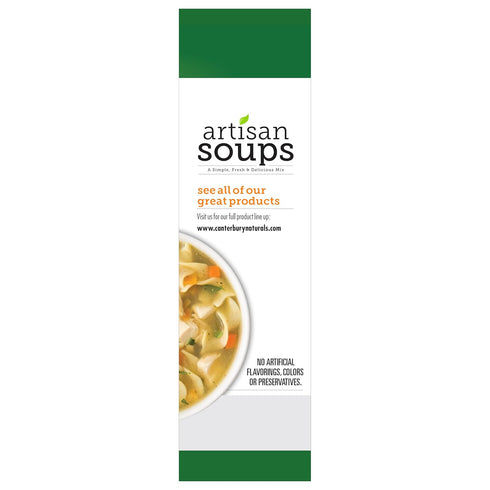 8 6.5-Ounce (Pack 1) Canterbury Naturals Artisan Soup Mix, Chicken Noodle Soup Mix, Non-GMO, Makes Servings, Bag