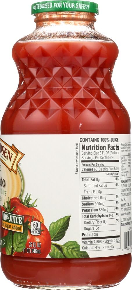 32 6 Knudsen Organic Tomato Juice, Ounce - per case.