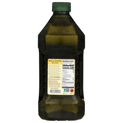 68 oz 2 Pompeian Mild Taste Olive Oil - fl - L - Olive Oil for High Heat Cooking - Mild Flavor for Baking and Sauteing