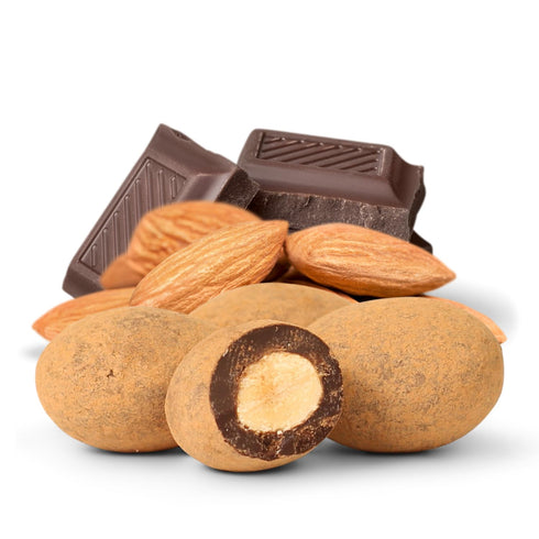 Dark Chocolate Cocoa Dusted Almonds by It's Delish, 2 Lbs Bulk Bag