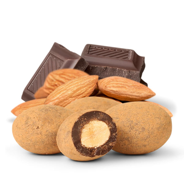 Dark Chocolate Cocoa Dusted Almonds by It's Delish, 2 Lbs Bulk Bag