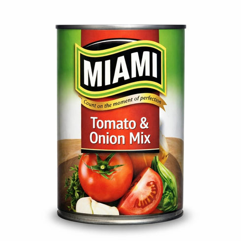 Generic Tomato and Onion Mix 410g Miami Canned Tomato Base for Stews, Sauces,