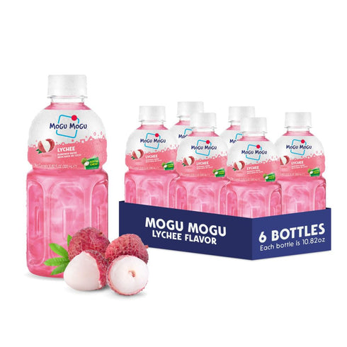Mogu Mogu Lychee Juice Drink with Nata de Coco (Coconut Jelly) Chewy