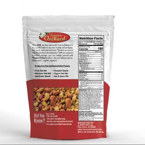 Packed MIXED NUTS Sweet & Spicy Nut Mix - Salted Cashews Butter Toffee Peanuts Habanero Corn Nuts Chili Lemon Peanuts