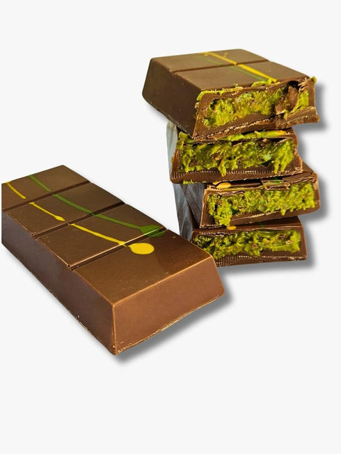 Narperi 2 PACK 7 oz) - Dubai Chocolate Bar (total Handmade with Premium Pistachio Cream, Finest Belgian Milk Chocolate
