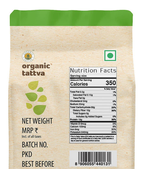 Generic 500g 100% Organic Tattva, Organic Kala (Black) Chana, | Vegan, Unpolished and Gluten Free