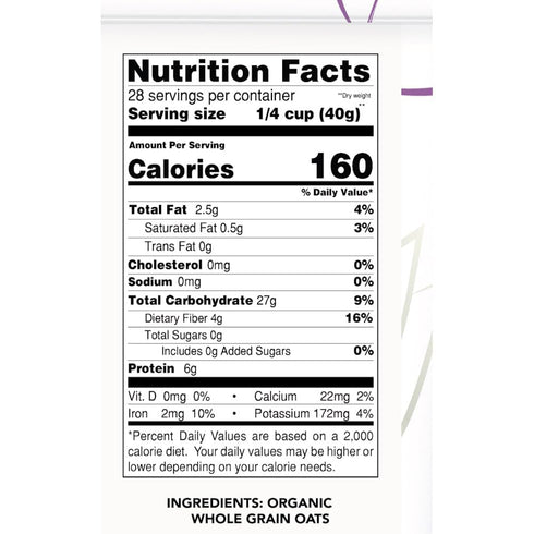 2.5 (Pack 2) GF Harvest Gluten Free Certified Organic Whole Grain Steel Cut Oats, Pound