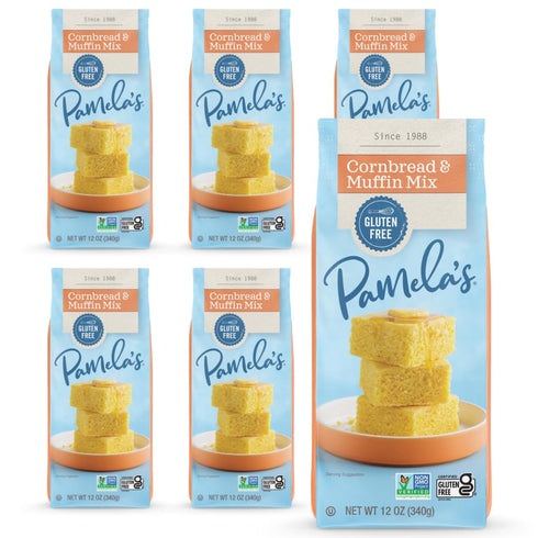 Pamela's Gluten Free Cornbread & Muffin Mix, Organic Corn, 12 Ounce Bag