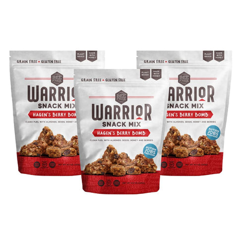 BeeFree Warrior Mix Gluten Free Granola - Chunky Granola Bites | Paleo,