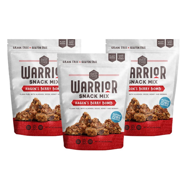 BeeFree Warrior Mix Gluten Free Granola - Chunky Granola Bites | Paleo,
