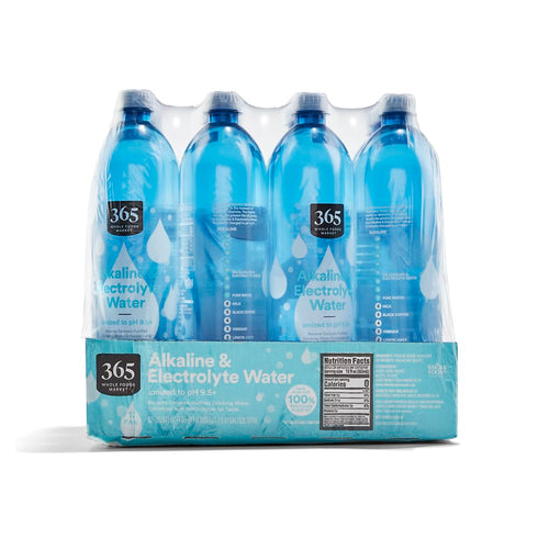 365 by Whole Foods Market 33.8 Oz (Pack 12) , Alkaline & Electrolyte Water, Fl
