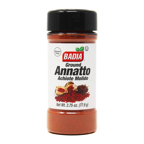 Badia Ground Annatto 2.75 oz Achiote Powder with Mildly Earthy and Peppery