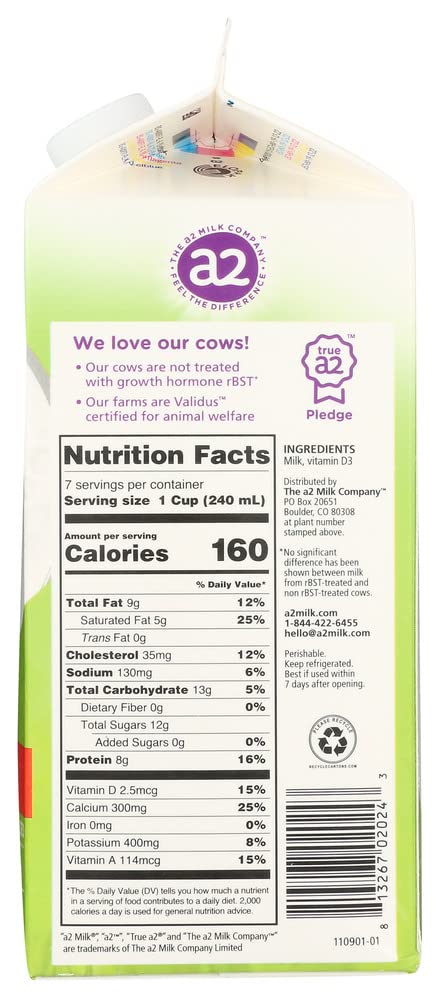 A2 59 MILK Grass-fed Whole Milk, FZ