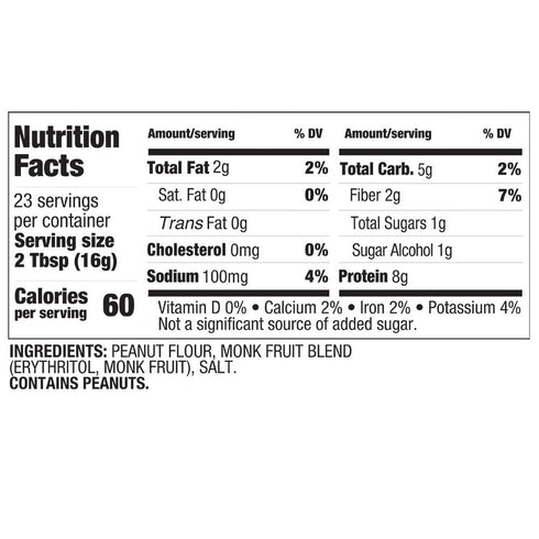 Peanuts,13 (Pack 2) PBfit No Sugar Added, Peanut Butter Powder, Powdered Peanut Spread from Real Roasted Pressed Ounce