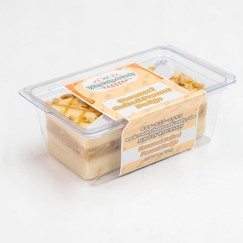 Package Valley Fudge, Caramel Salted Peanut, Fresh Artisan Fudge, Real Butter, Gourmet Candy, Two Pound