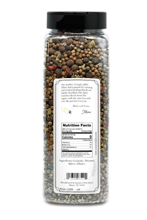14 oz Spice Canners by Raw Essentials Original Pickling Spice Bold, Zesty Blend for Homemade Pickles & Brines Ideal