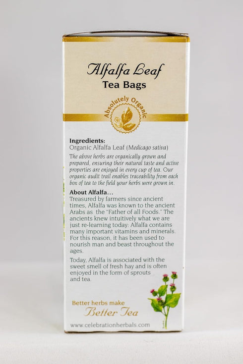 Alfalfa Leaf Tea - Certified Organic, 24 Tea Bags