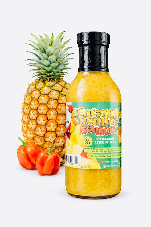 Generic (12 oz) Kasiya Pineapple & Scotch Bonnet Pepper Sauce Sweet Heat Authentic Trinidad Caribbean All-Purpose