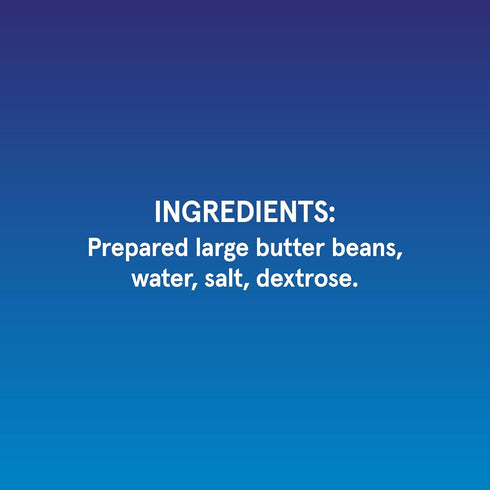 16 oz (Pack 12) BUSH'S BEST Canned Large Butter Beans, Source of Plant Based Protein and Fiber, Low Fat, Gluten Free