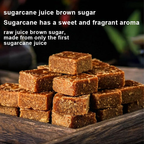 MIHUNTANG 8.81oz 250g Brown sugar -Handmade by ancient method-Preparation of brown sugar block from Yunnan sugarcane