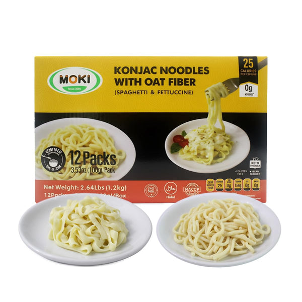 MOKI Konjac & Oat Fiber Pasta Bundle - 12 Pack Low Carb