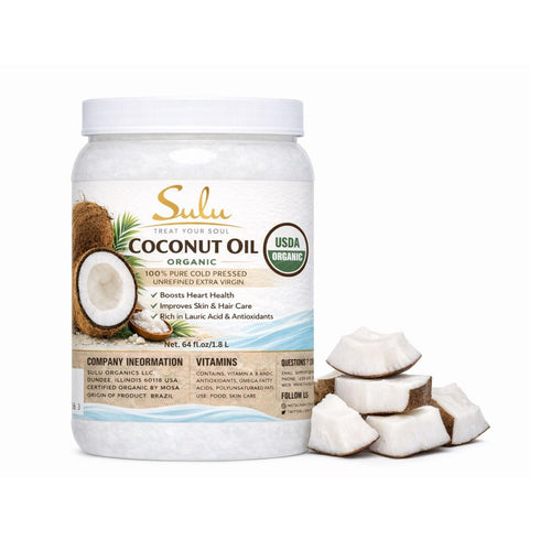 Organic Unrefined Cold Pressed Extra Virgin Coconut Oil -64 oz/ 1.8 kg