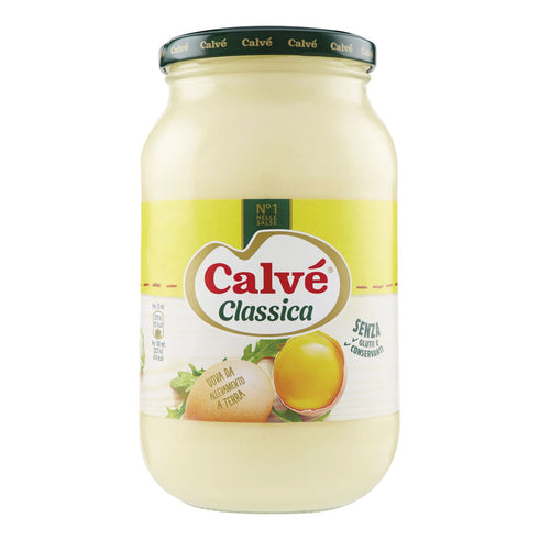 Calv : "Classica" Italian Mayonnaise 20.6 Fluid Ounces (610mL - 580g) Jar [