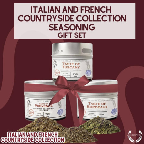 Countryside GLP-1 3 Set Italian French Gourmet Seasoning & Spice Collection | Salt Free Spices | Artisanal Seasoning