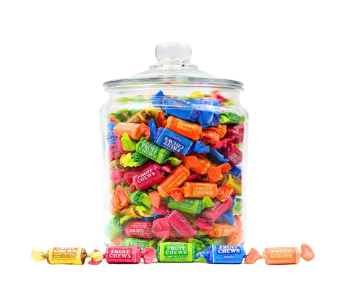 (2 Mini Fruit Flavored Tootsee Roll Fruit Chews - Fruity Flavored Tootsy Bulk, Individually Wrapped Candy, by Queen