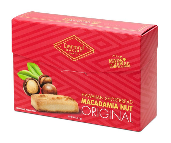 Hawaiian Shortbread Macadamia Nut Cookies, Original 4 Ounce (113g) for Snacking