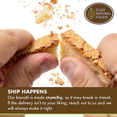 (12 oz, DIJAS Natural Foods, Individually Wrapped Fat Free Biscotti Cookies, All Natural Preservative Free Ingredients