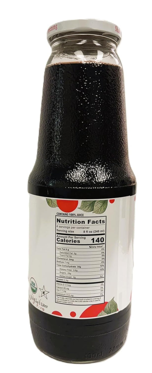 33.8 Oz (4 Pack) Anna and Sarah Organic Tart Cherry Juice - USDA Organic Certified - Glass Bottle No Sugar Added, No