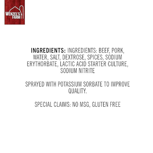 1 LB Pack Wenzels Farm Spicy Snack Sticks Supports Active Lifestyles Flavorful, Naturally Smoked High Protein, Low Carb
