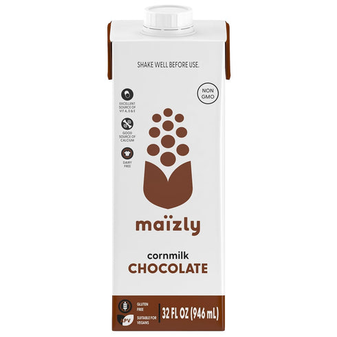 Maizly Chocolate Corn Milk, Non-GMO, Plant-Based & Non-Dairy Chocolate Flavored Drink, Gluten