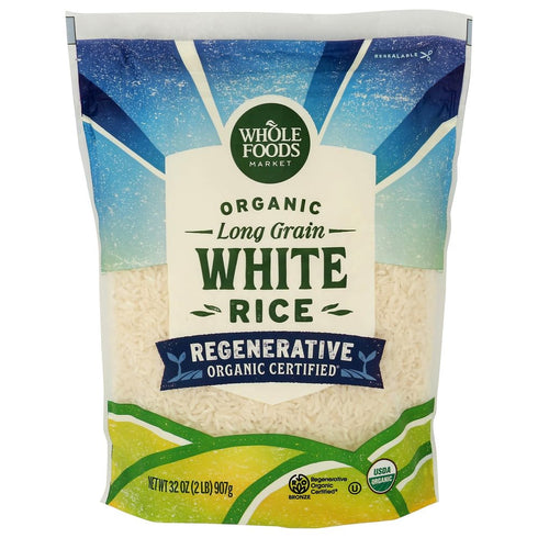 WHOLE FOODS MARKET Organic Regenerative Long Grain White Rice, 32 OZ