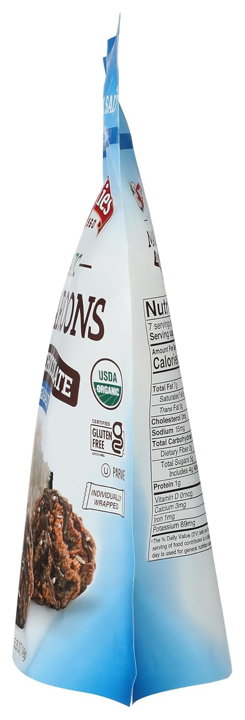 Jennies Organic Double Chocolate Macaroons, Sea Salt, 5.25oz | Dairy Free, Gluten Free, Peanut Free, Individually