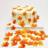 50 pcs Edible Fall Leaves Gold Leaf Cake Topper, Maple Leaves Cake Decorations for Party Cupcake