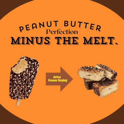 G-BOX Freeses - Freeze Dried Peanut Butter & Chocolate Ice Cream Bites, Enhanced Flavor, Crunchy, Airy, Sweet - Perfect