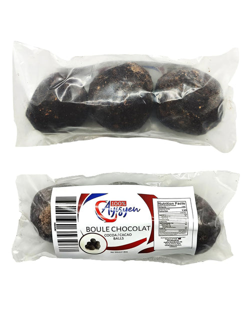 100% AYISYEN Haitian Chocolate Balls, Cocoa Cacao Balls, 3 Count, 5.29 oz,