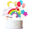 15 Pieces Rainbow Cake Decorations, Rainbow Cake Toppers for Birthday and Wedding Party Supplies