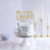 Handmade Glitter Queen Cake Topper, Happy Birthday Cake Bunting Decor, Party Decoration Supplies in Gold