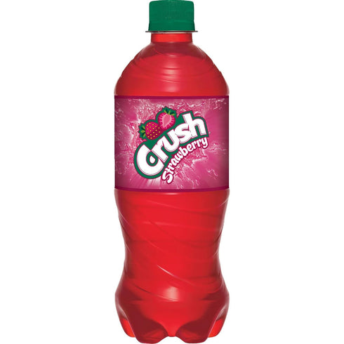 B4Y 20 Oz (Pack 12) Crush Strawberry Soda, Bottles
