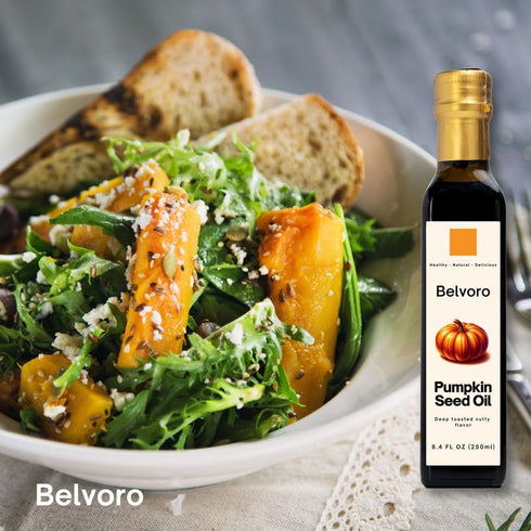 270-Year 100% 3.4 Oz 2 Pack Belvoro Toasted Styrian Pumpkin Seed Oil | Tradition | Pure, Unrefined Roasted Pumpkin Seed