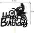 Qerleny Black Flash Happy Birthday Cake Topper, Sports Theme Cake Decoration for Birthday Party