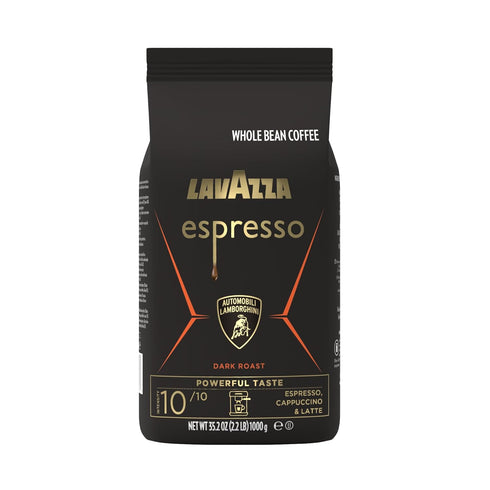 Lavazza Espresso Whole Bean for Automobili Lamborghini, Dark Roast, Arabica and Robusta