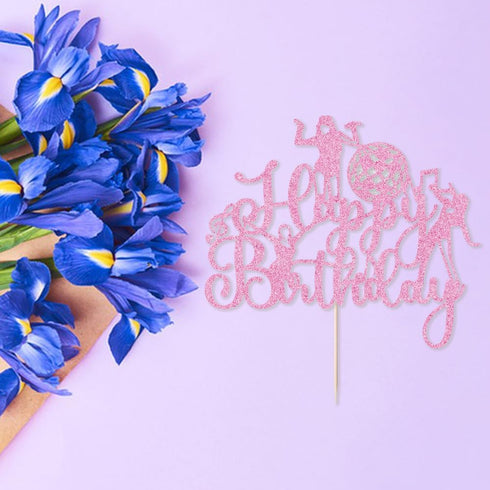 Microphone Happy Birthday Cake Topper-Music Lover Birthday DecorationsGlitter Host Music Cake Decor Karaoke Musical