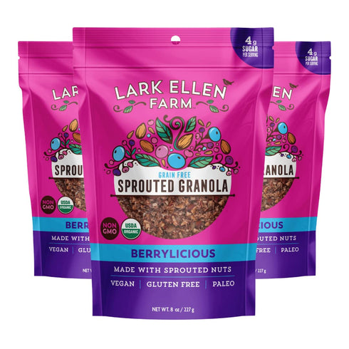 Lark Ellen Farm Berrylicious Granola Clusters: Raw, Organic, Vegan. Low Carb, Paleo.