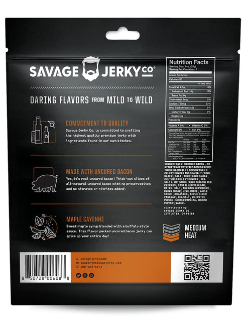 2-Pack Uncured Bacon Jerky - Maple Cayenne & Bourbon Glaze